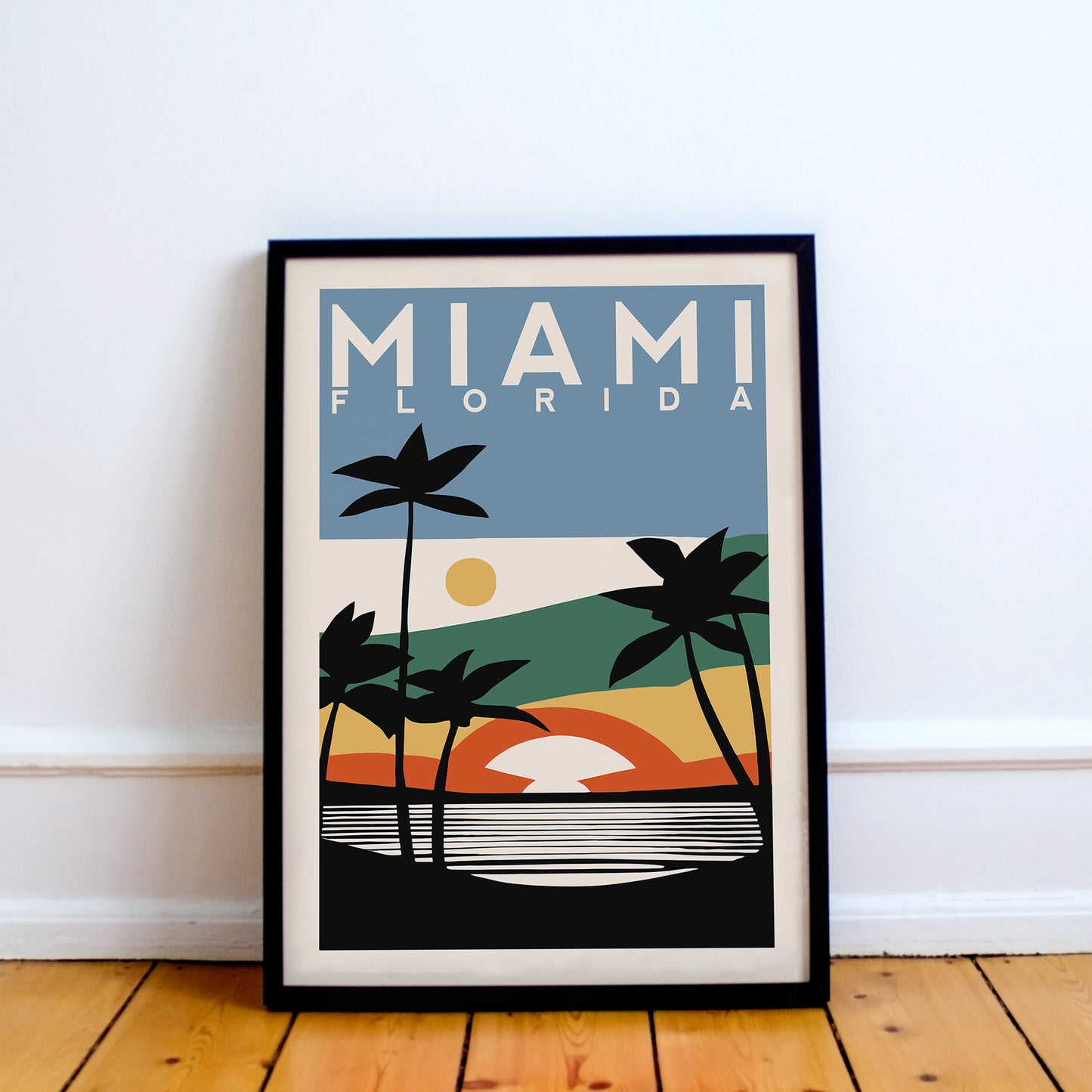 Mid Century Miami Florida Poster