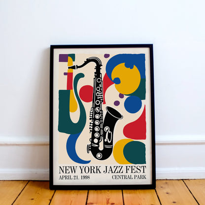 New York Jazz Fest Colorful Poster