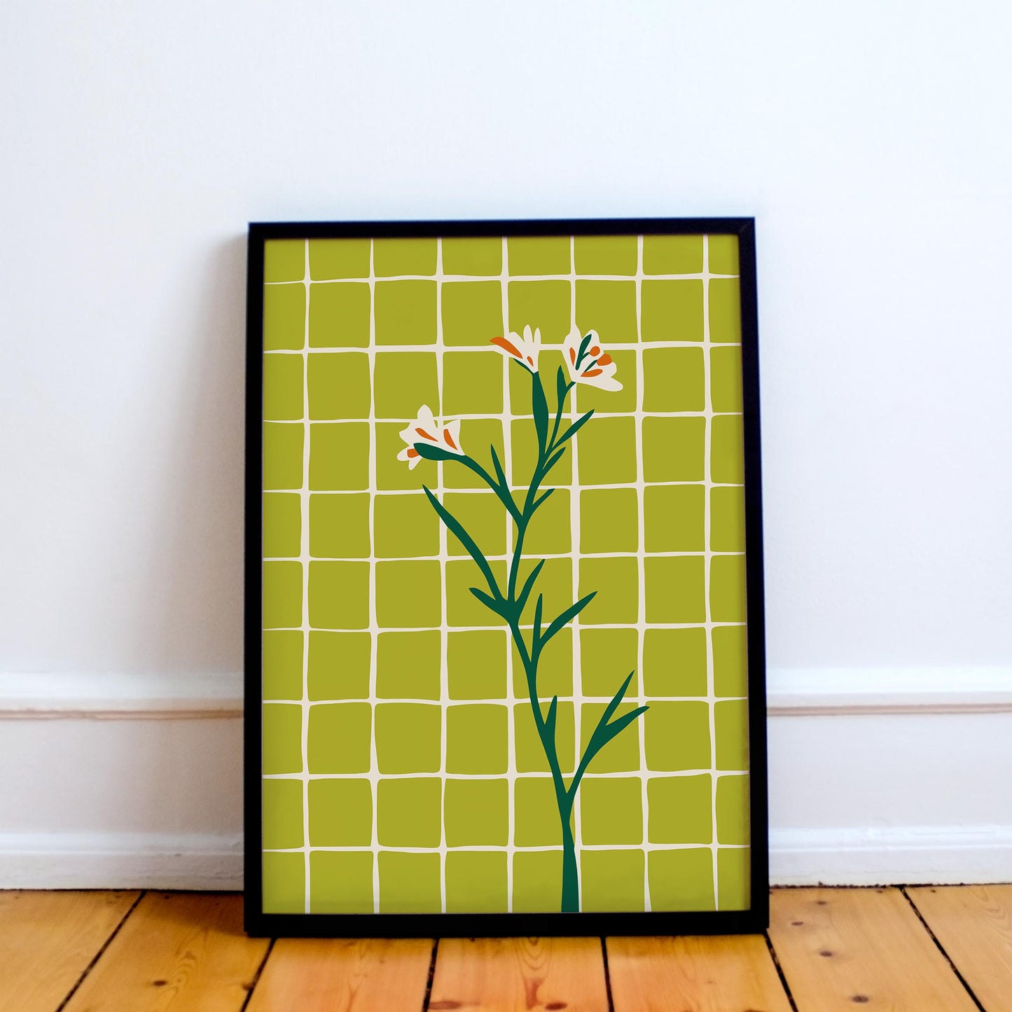 Retro Minimalist Green Nature Poster