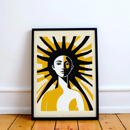Sun Goddess Boho Art Print
