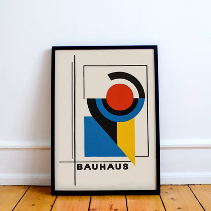 Bauhaus Geometric Minimal Poster