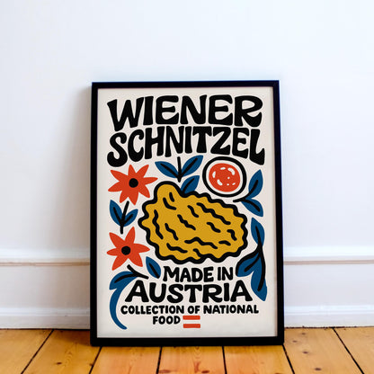 Wiener Schnitzel Austria Food Print