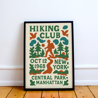 Hiking Club 1968 NY Poster