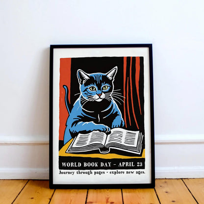 World Book Day - Cute Cat Poster