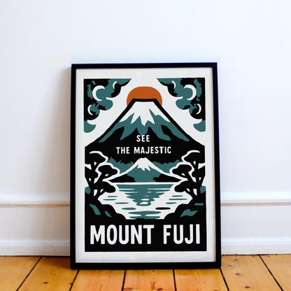Mount Fuji Travel Poster Print