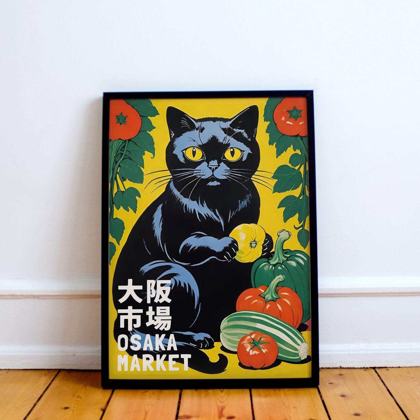 Osaka Market Cat Poster