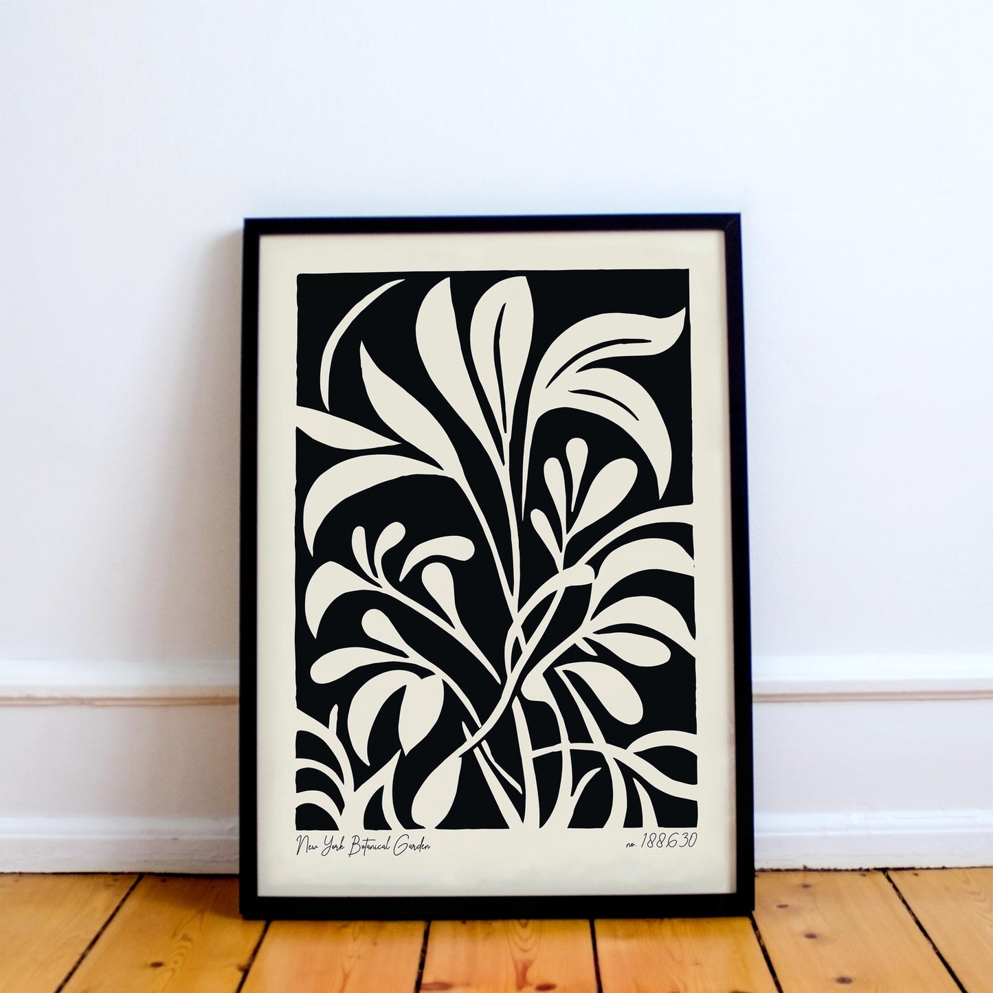 Botanical Black and Cream Poster