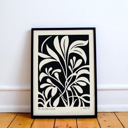 Botanical Black and Cream Poster