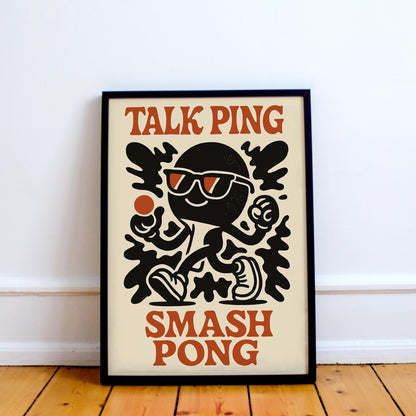 Smash Pong Retro Poster
