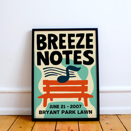 Breeze Notes Jazz Poster