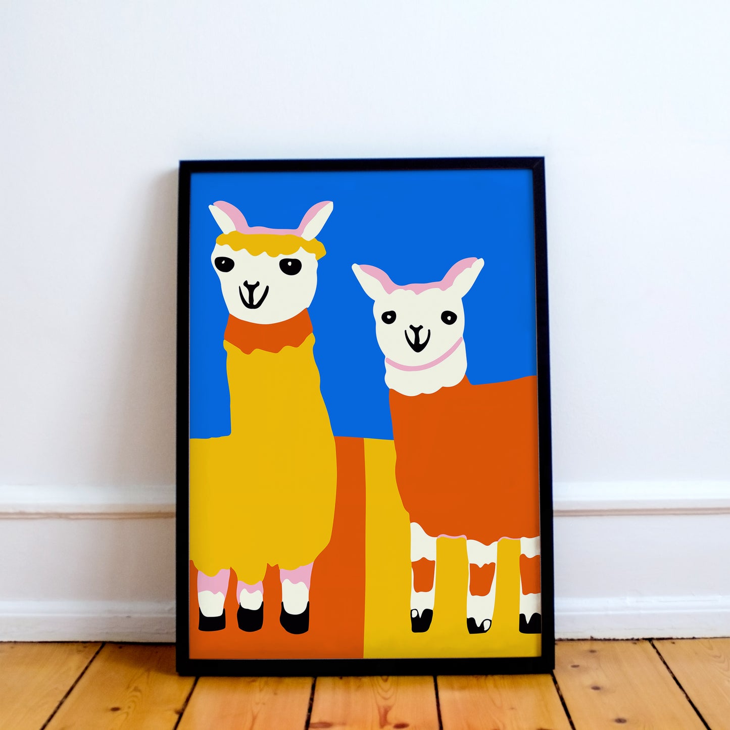 Cute Alpacas Wall Art Print