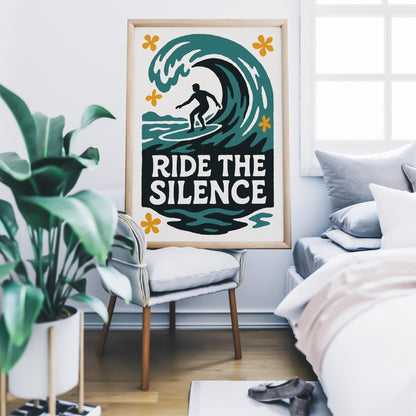 Ride the Silence Surf Poster