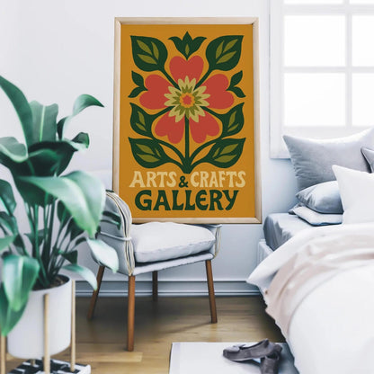 Arts & Crafts Gallery Floral Print Poster