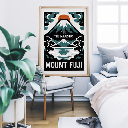 Mount Fuji Travel Poster Print
