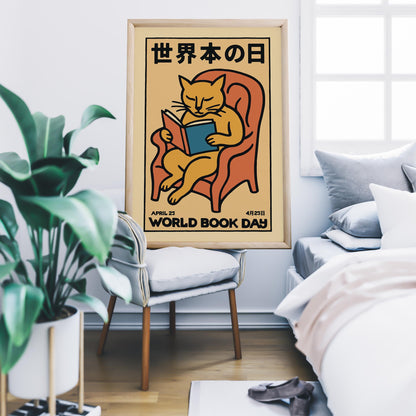 World Book Day Cat Poster
