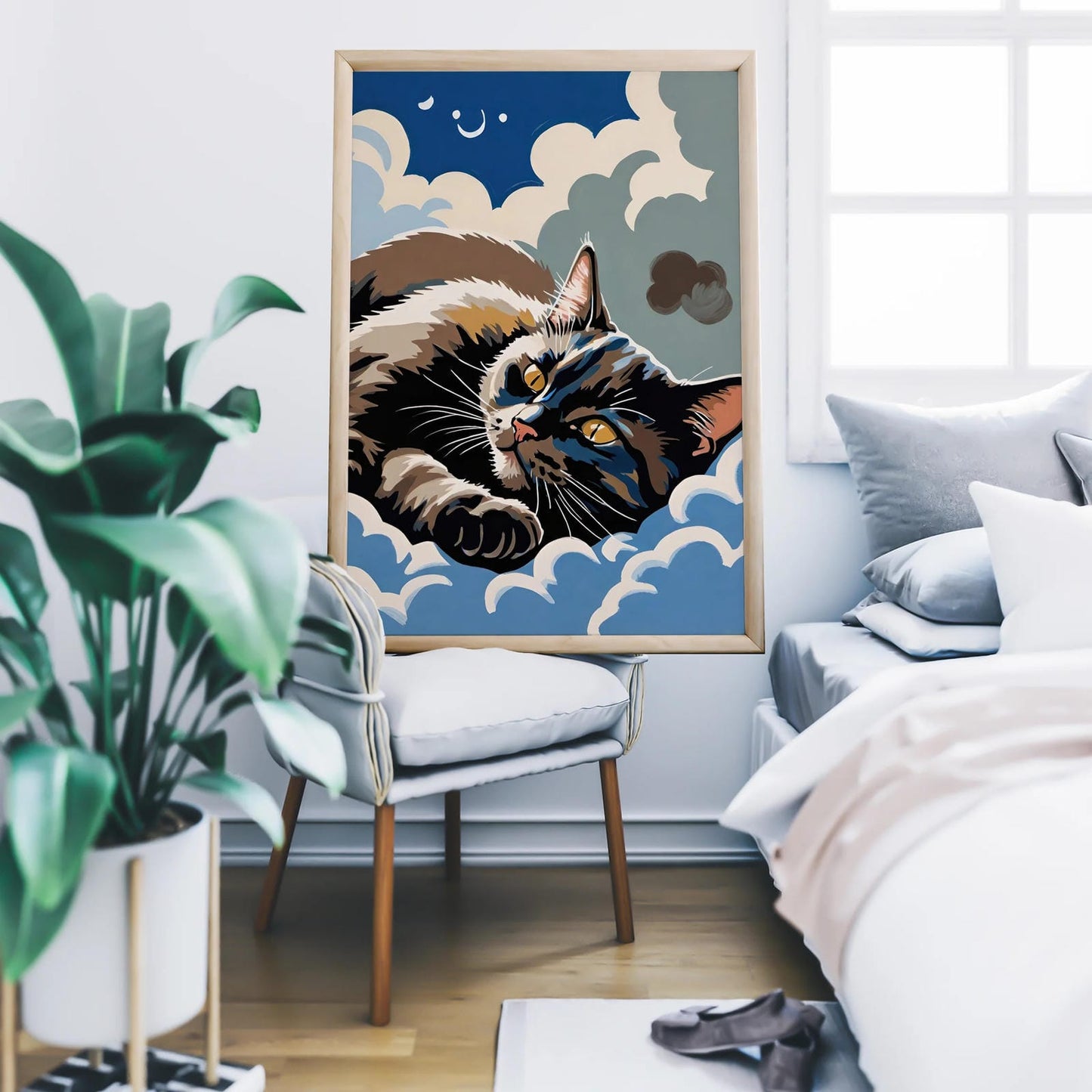 Sleepy Cat Art Print