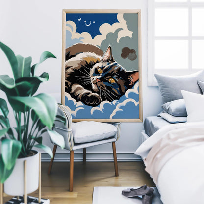 Sleepy Cat Art Print