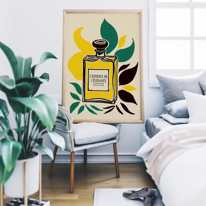 Botanical Perfume Bottle Poster Print