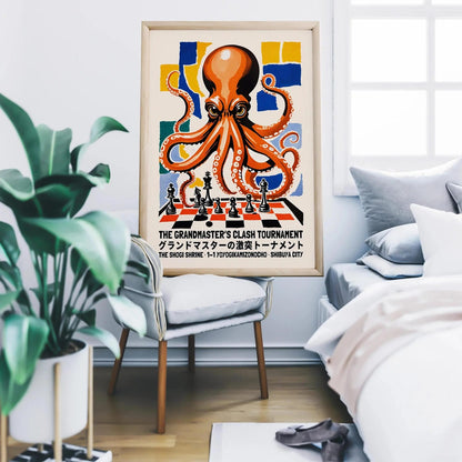 Japanese Chess Octopus Art Print