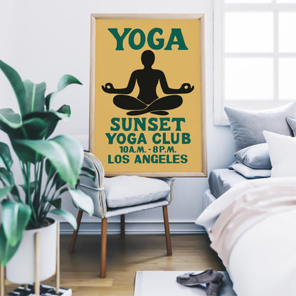 Sunset Yoga Club Poster