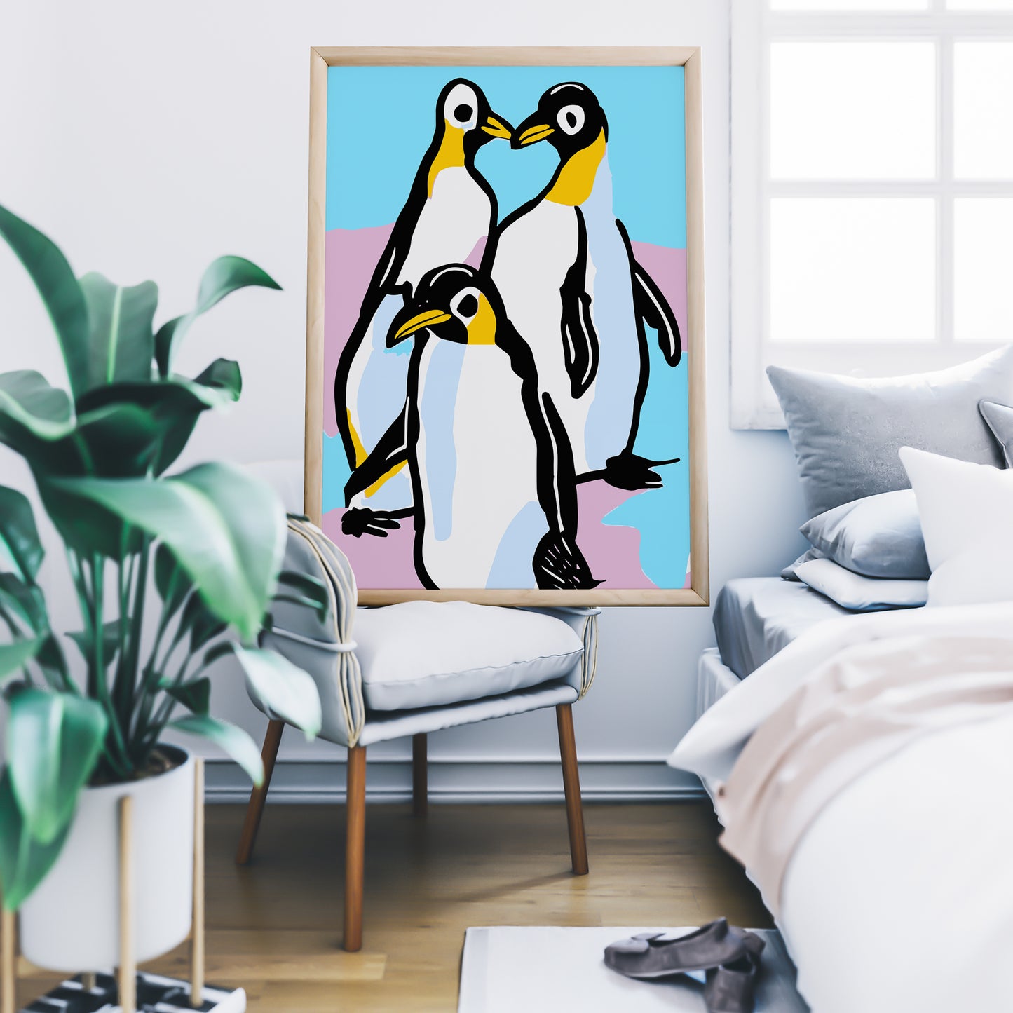 Cute Penguins Art Print