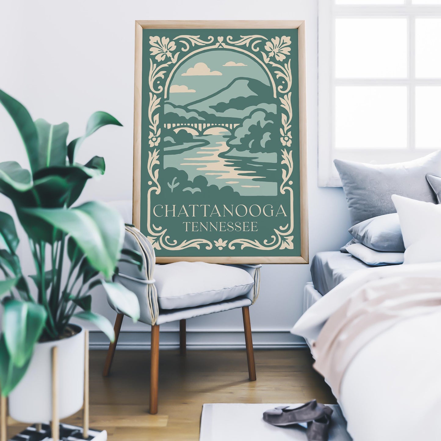 Chattanooga Tennessee Travel Green Poster