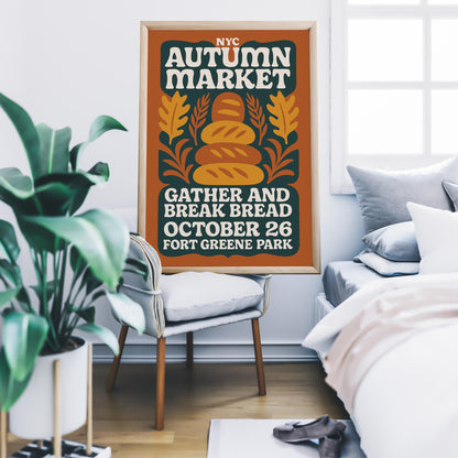 NYC Autumn Market Poster