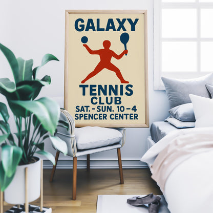 Galaxy Tennis Club Poster