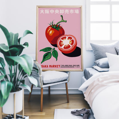 Osaka Market Tomato Japanese Wall Art