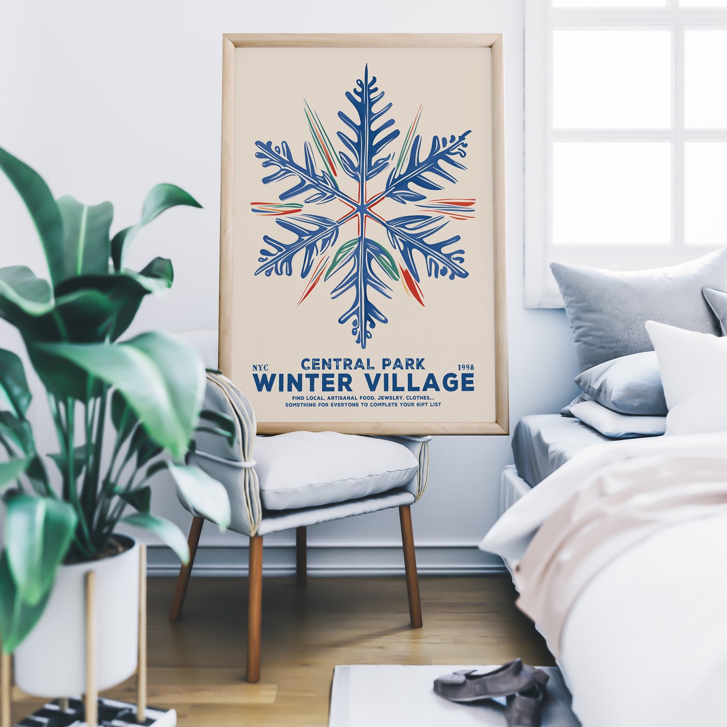 NYC Central Park Winter Village Poster