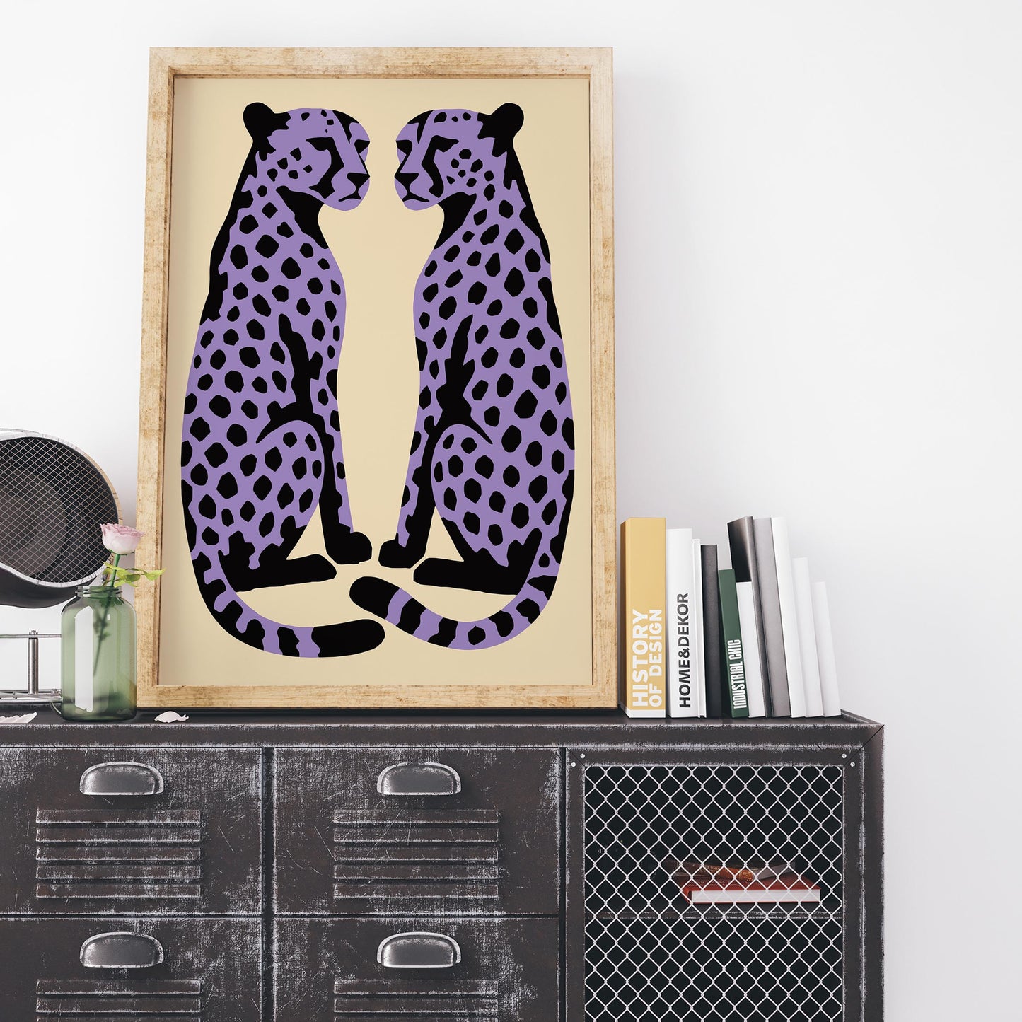 Purple Leopard Poster - Animal Wall Art Print