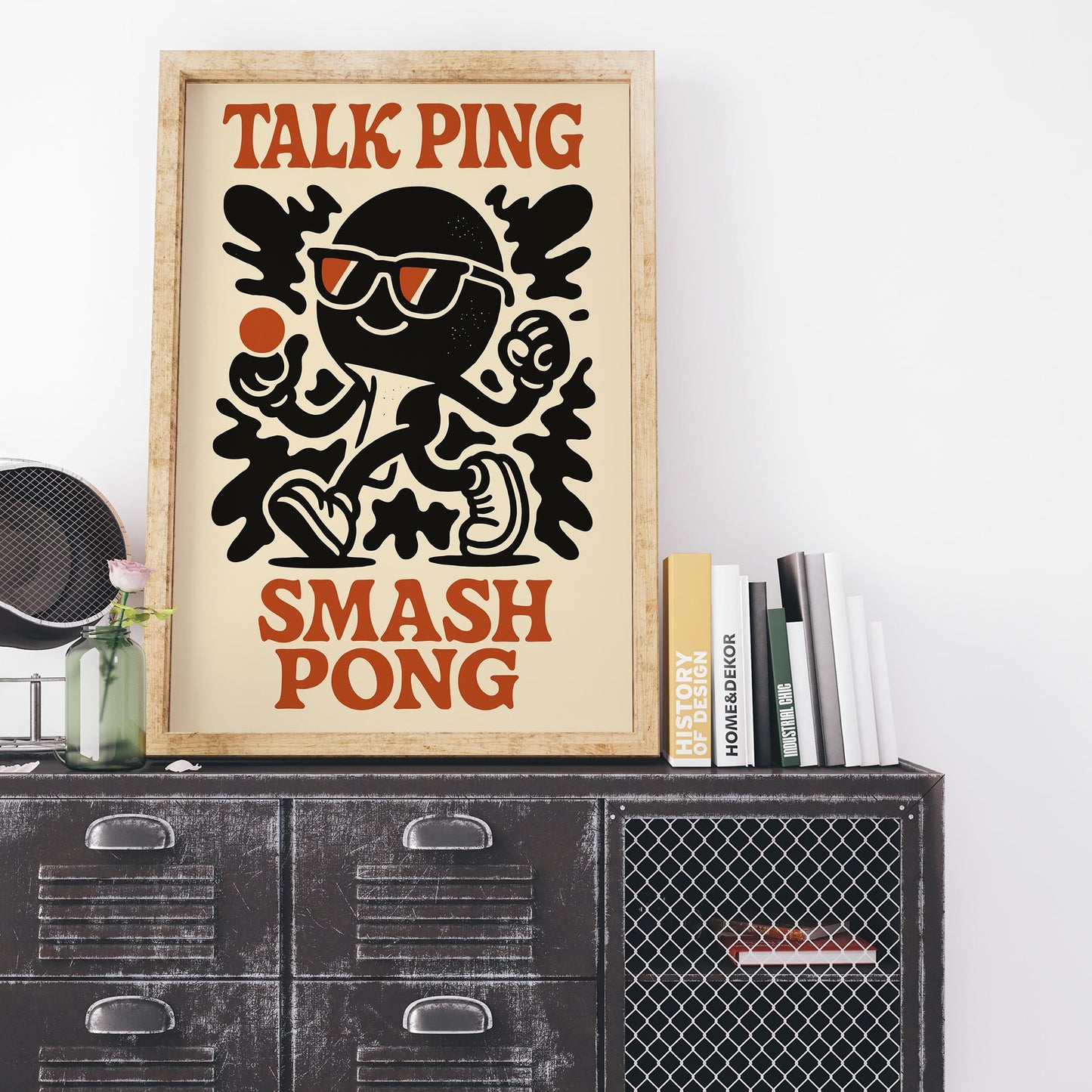 Smash Pong Retro Poster