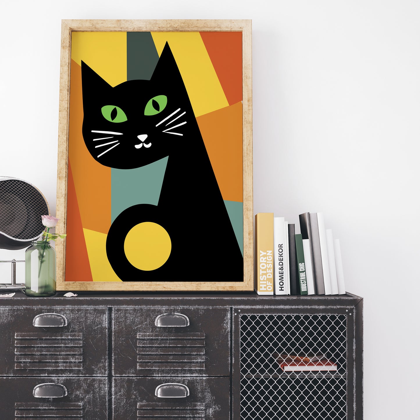 Mid-Century Retro Cat Poster