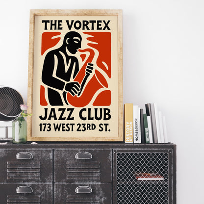 Vintage Jazz Club Poster - Retro Music Wall Art