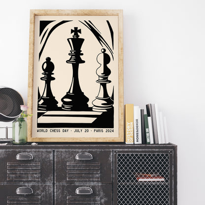 World Chess Day Paris Poster