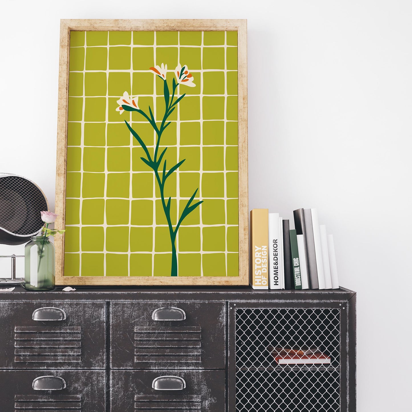 Retro Minimalist Green Nature Poster