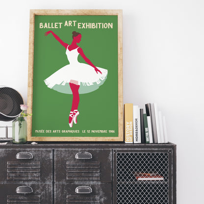 Ballet Art Exhibition Vintage Poster