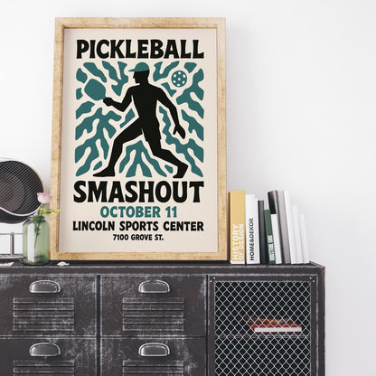 Pickleball Smashout Wall Art