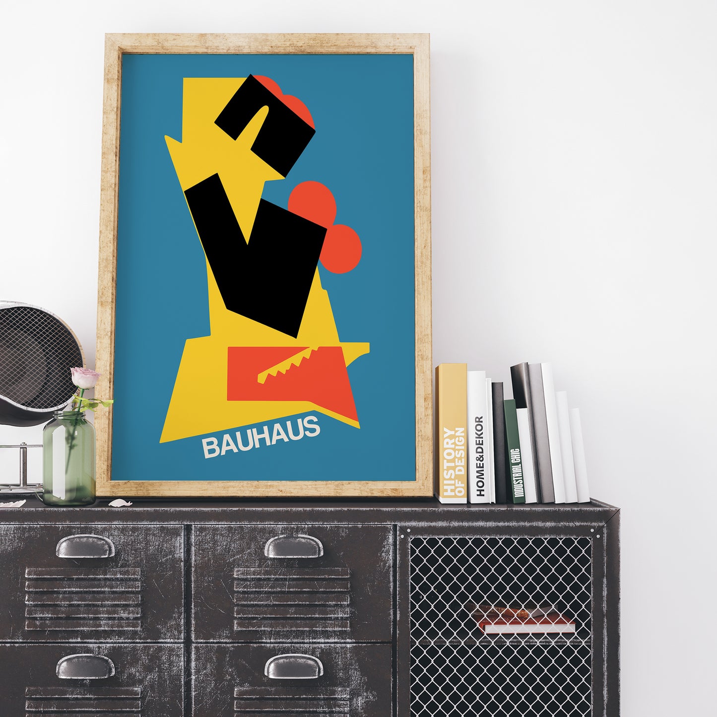 Bauhaus Shapes Retro Poster