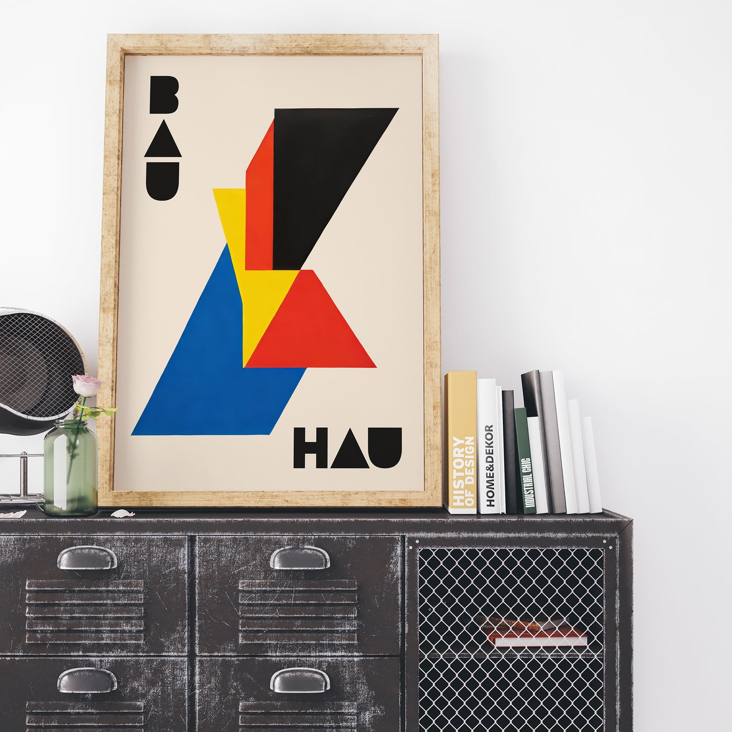 Bauhaus Minimalist Shapes Poster