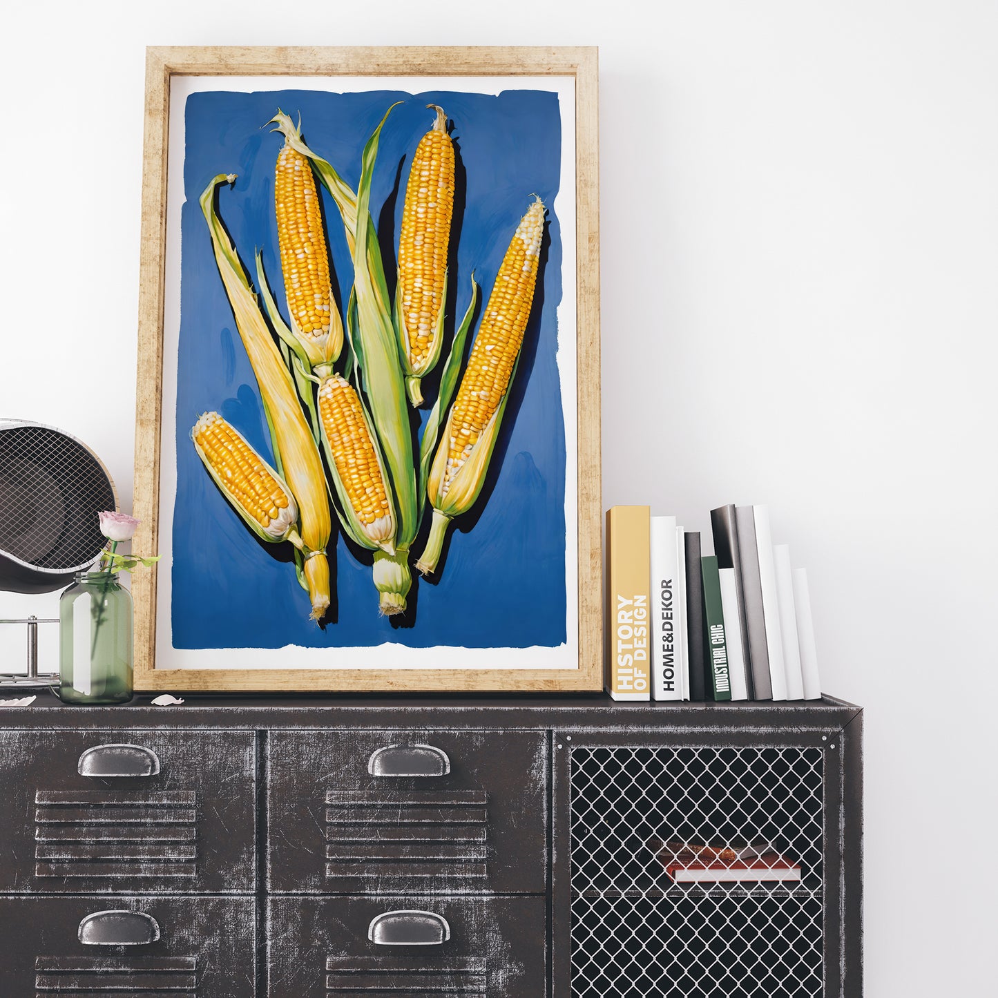 Retro Corn Wall Art Print