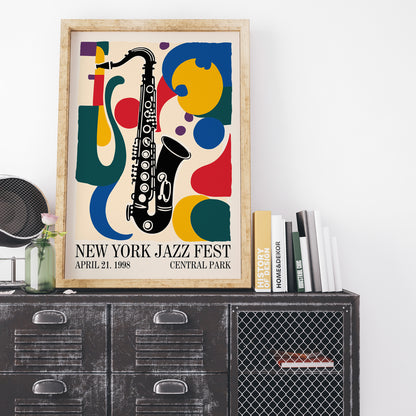 New York Jazz Fest Colorful Poster