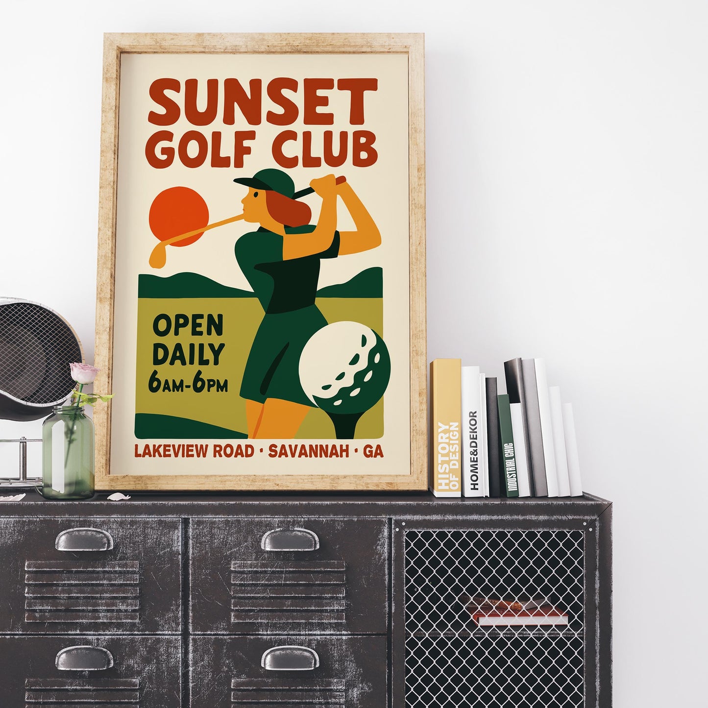 Sunset Golf Poster