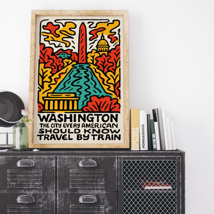 Washington Travel Poster Print