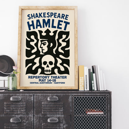 Hamlet Skull Poster Print