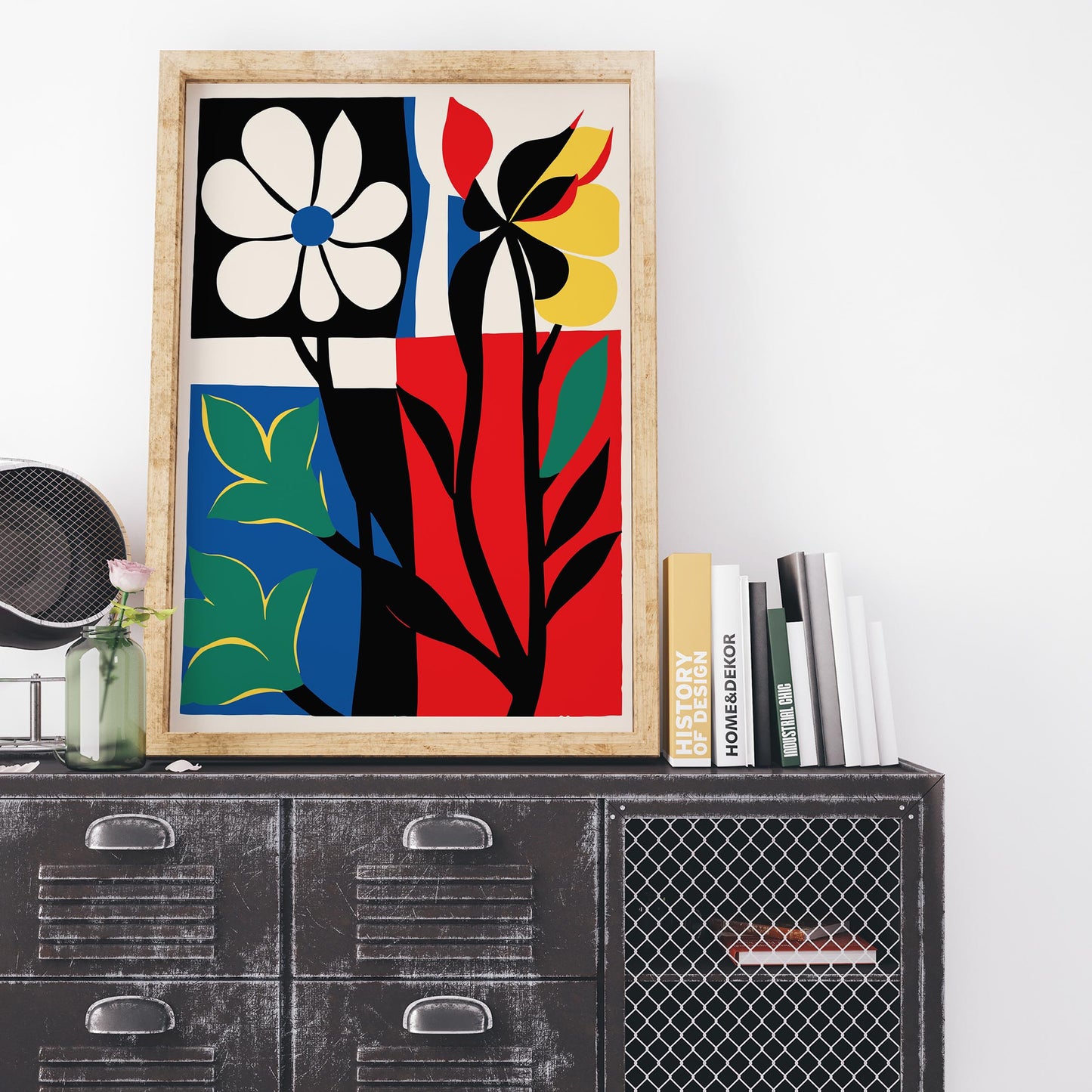 Abstract Floral Quadrants Wall Art