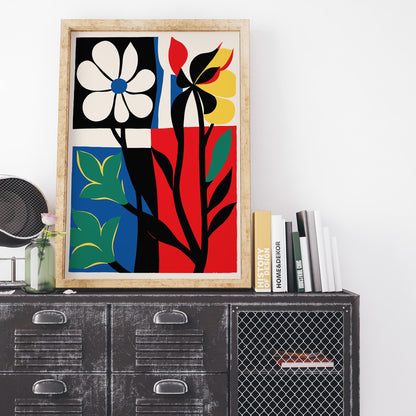 Abstract Floral Quadrants Wall Art