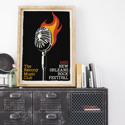 1993 New Orleans Rock Festival Poster Print