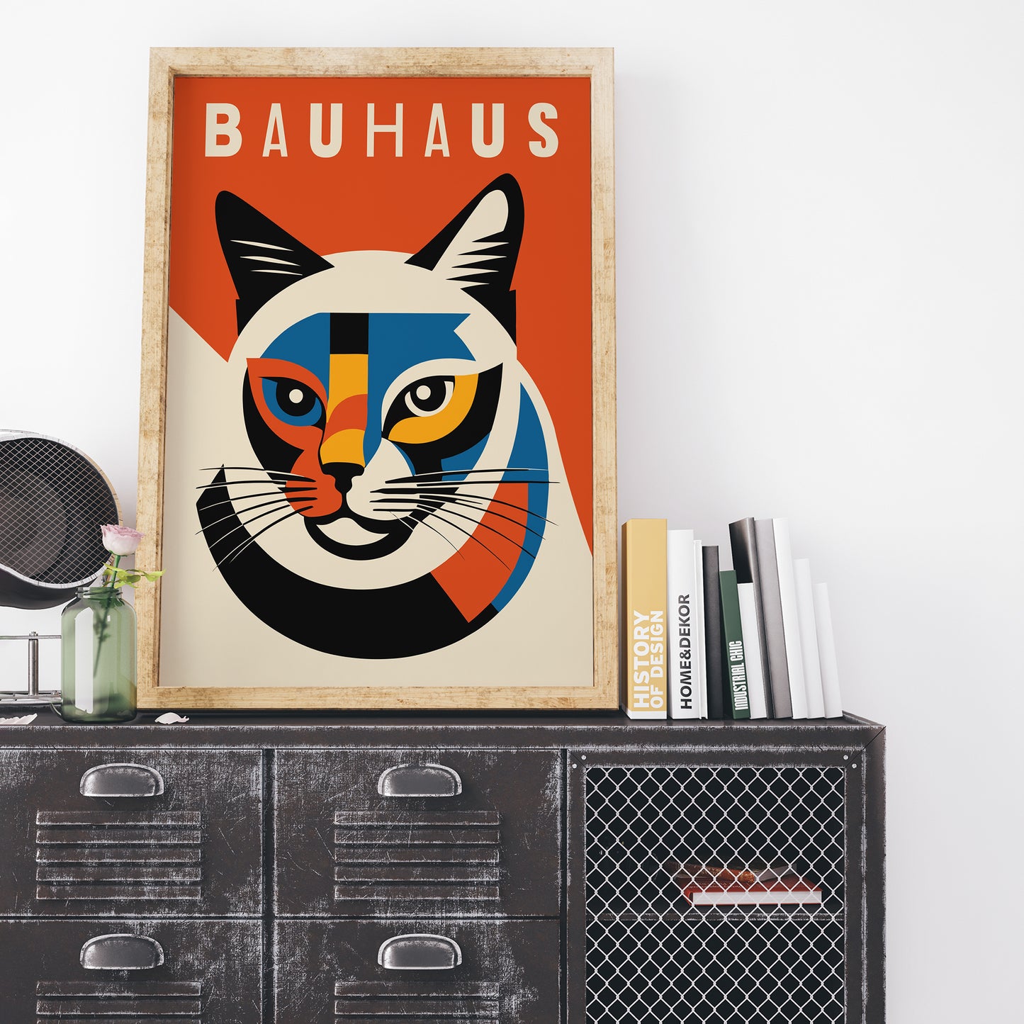 Bauhaus Cat Minimalist Poster