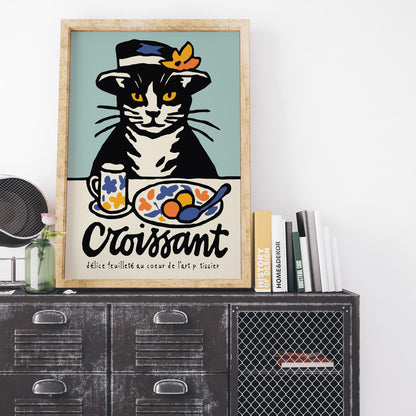 Cat Cafe Poster Wall Art